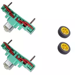 موتور گیربکس چرخدار مدل پر قدرت به همراه چرخ  بسته 4 عددی