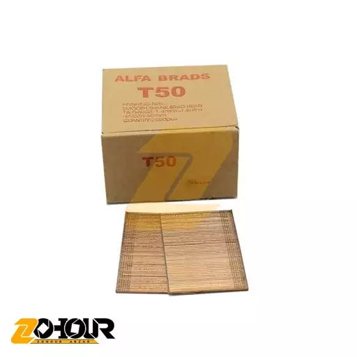 میخ شانه ای تیپو T50 بسته 2500 عددی آلفا بردس ALFA BRADS