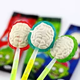 آبنبات چوبی شبرنگ مدل مغز زامبی lollipop