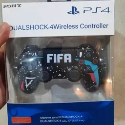 دسته بازی ps4 - کنترلر دوال شاک پلی استیشن 4 های کپی طرح فیفا مشکی Sony PlayStation 4 controller black fifa