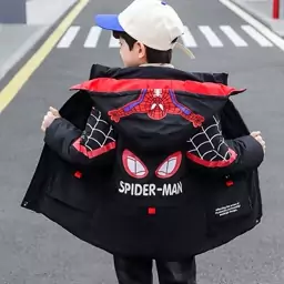 کاپشن پسرانه کلاهدار طرح   SPIDER  .  MAN   . وارداتی اورجینال. بسیار شیک و گرم و با کیفیت 