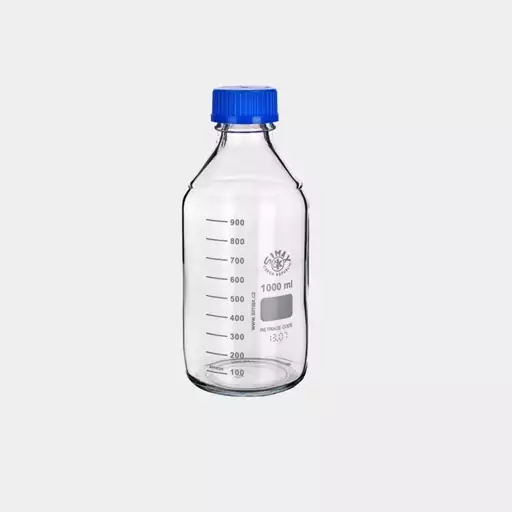 بطری درب پیچ دار برند Siamx حجم 1000ml قابل اتوکلاو