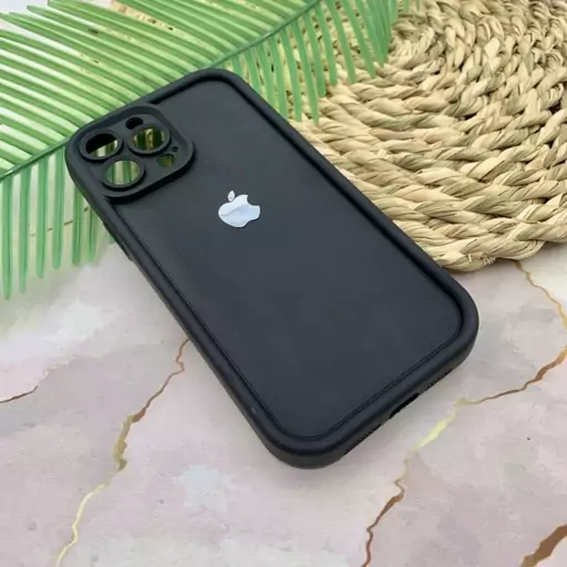 قاب گوشی iPhone 13 Pro Max آیفون سیلیکونی اورجینال Solid Case لوگو برجسته ضد ضربه محافظ لنز دار مشکی کد 73901