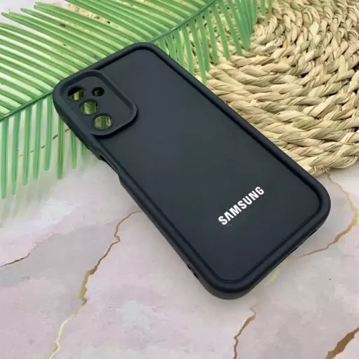 قاب گوشی Galaxy A14 4G / Galaxy A14 5G سامسونگ سیلیکونی اورجینال Solid Case لوگو برجسته ضد ضربه محافظ لنز دار مشکی کد 28