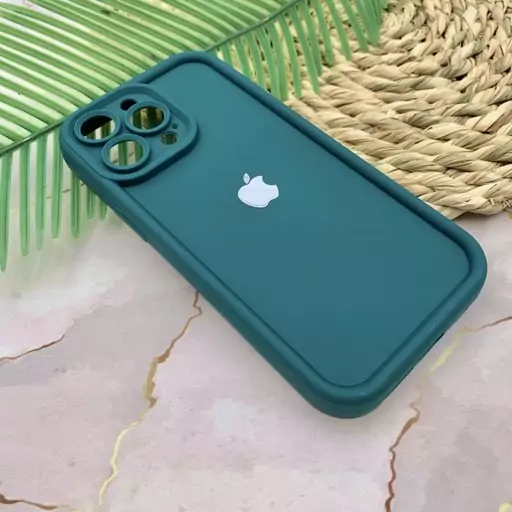 قاب گوشی iPhone 14 Pro Max آیفون سیلیکونی اورجینال Solid Case لوگو برجسته ضد ضربه محافظ لنز دار سبز کد 92652