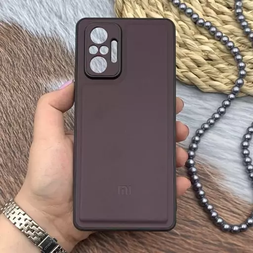 قاب گوشی Redmi Note 10 Pro 4G / Redmi Note 10 Pro Max شیائومی Leather Case کلاسیک اورجینال چرمی محافظ لنز دار شرابی کد 2