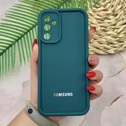 قاب گوشی Galaxy A14 4G / Galaxy A14 5G سامسونگ سیلیکونی اورجینال Solid Case لوگو برجسته ضد ضربه محافظ لنز دار سبز کد 294