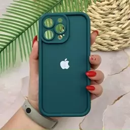 قاب گوشی iPhone 14 Pro Max آیفون سیلیکونی اورجینال Solid Case لوگو برجسته ضد ضربه محافظ لنز دار سبز کد 92652