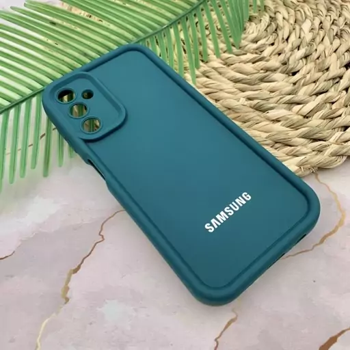 قاب گوشی Galaxy A14 4G / Galaxy A14 5G سامسونگ سیلیکونی اورجینال Solid Case لوگو برجسته ضد ضربه محافظ لنز دار سبز کد 294