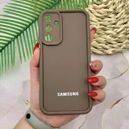 قاب گوشی Galaxy A25 سامسونگ سیلیکونی اورجینال Solid Case لوگو برجسته ضد ضربه محافظ لنز دار قهوه ای کد 61886