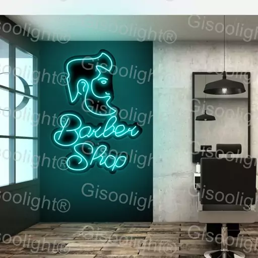 تابلو نئون فلکسی آرایشگاه مردانه، تابلو نورانی ارایشگاه مردانه و Barber shop، تابلو نئون آرایشگاه مردانه