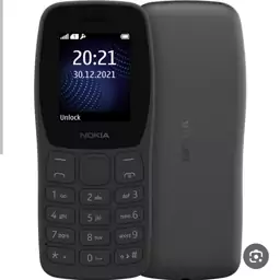 گوشی نوکیا مدل (2022) Nokia 105 mobile phone رنگ مشکی پلمپ آکبند  ریجستری شده با کد فعالسازی ارسال رایگان