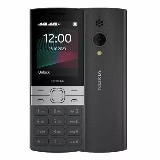 گوشی موبایل( Nokia 1502023 )Dual SIM Mobile Phone رنگ مشکی  پلمپ اکبند ریجستری شده با کد فعالسازی ارسال رایگان