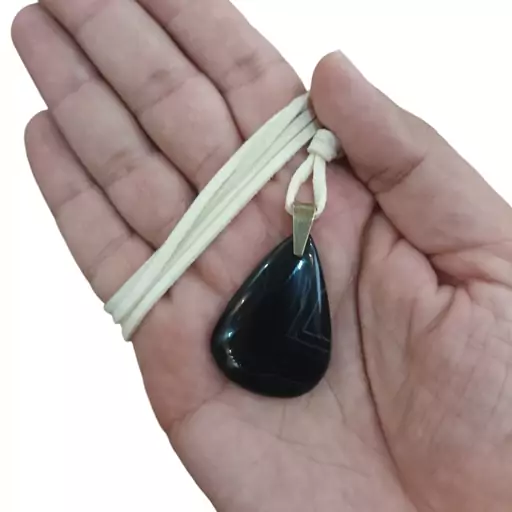 گردنبند سنگ عقیق سلیمانی با کیفیت عالی soleymani Agate کد N14