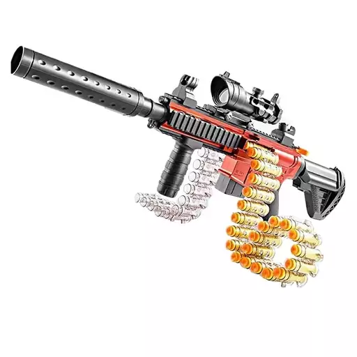 تفنگ اسنایپر پوکه پران دوربین دار شارژی رگباری تبر ابری با خشاب قطاری M416 Automatic Toy Electric Soft Bullet Gun 805