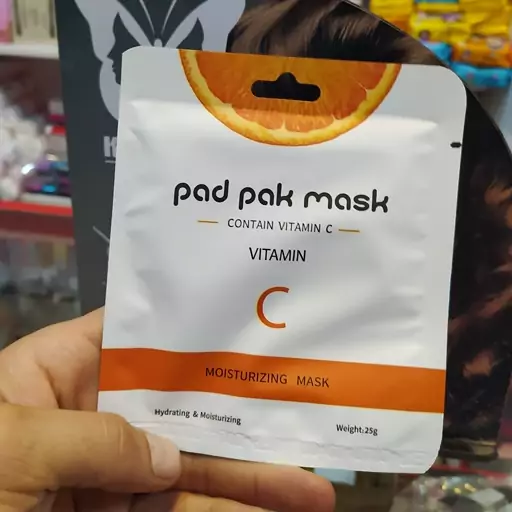 ماسک ورقه ای نینورتا مدل Pad Pak حاوی ویتامین C