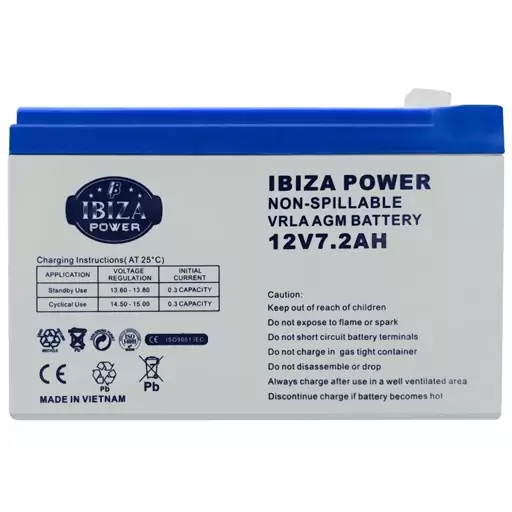 باتری 12 ولت Ibiza 7200mAh