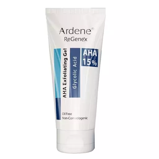 ژل لایه بردار و ضد چروک صورت آردن ریجنکس اسید آلفا هیدروکسی 15 درصد 45 گرم Ardene Regenex AHA 15 Exfoliating Gel 45ml