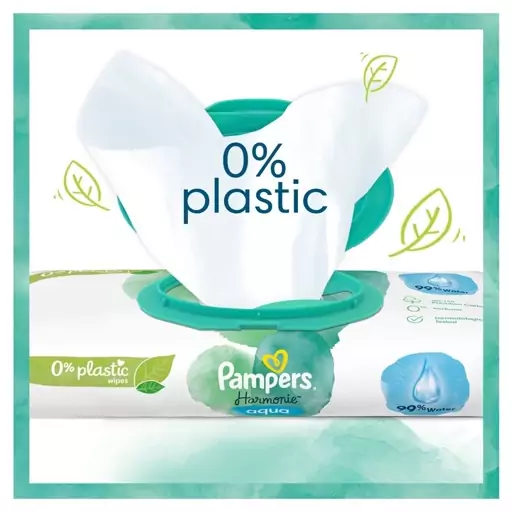 دستمال مرطوب کودک 48 عددی پمپرز Pampers مدل aqua pure