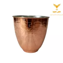 لیوان مسی خمره ای طرحدار بدون دسته نانو شده زنجان