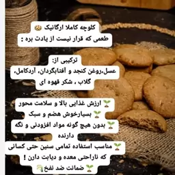 کلوچه ارگانیک شکر قهوه ای 