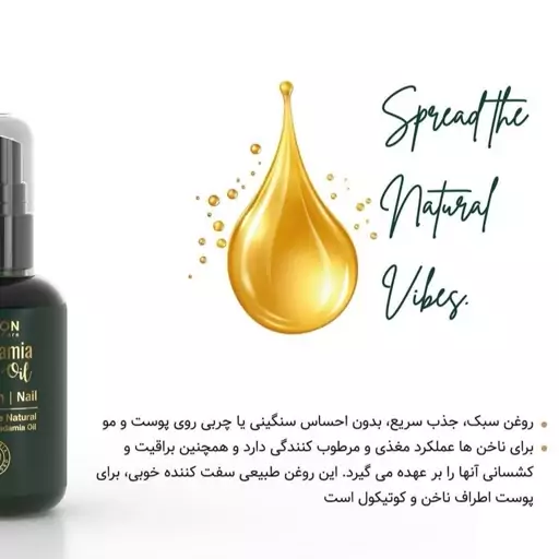 روغن ماکادمیا (فندوق استرالیایی)دیلمون مخصوص پوست، مو و ناخن