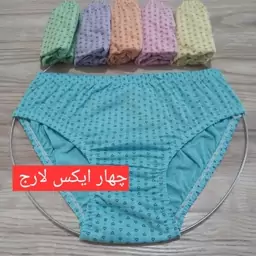 شورت زنانه سایز بزرگ نخی (6عدد) شورت نخی زنانه سایز خیلی بزرگ چهار ایکس لارج