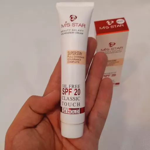 کرم پودر میس استار شماره 101 تیوپی SPF20 حجم 40 میل تاریخ انقضا جدید