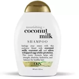 شامپو بدون سولفات او جی ایکس OGX سفید روغن نارگیل Coconut milk حجم 385 میل