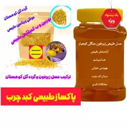 عسل زیرفون + گرده گل( پاکساز طبیعی کبد چرب) ارسال رایگان