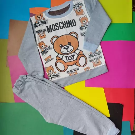 ست بلوز شلوار پسرانه خرس MOSCHiNO سایز 40و45