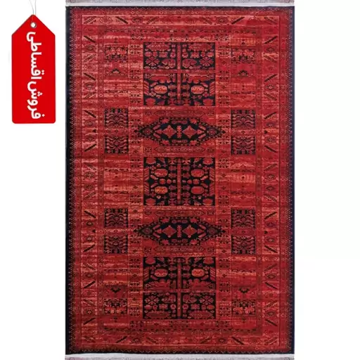 گلیم فرش (گبه) ماشینی - طرح 1021 - (فروش چکی 6 ماهه. خرید با کد jaziireh) - پس کرایه