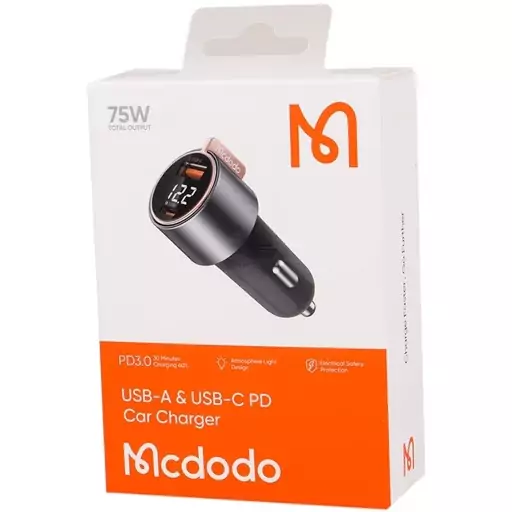 شارژر فندکی فست شارژ Mcdodo cc-369 QC3.0 PD3.0 3A 45W