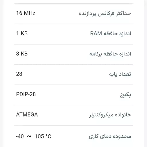 میکروکنترلر ATMEGA8A-PU تایلندی