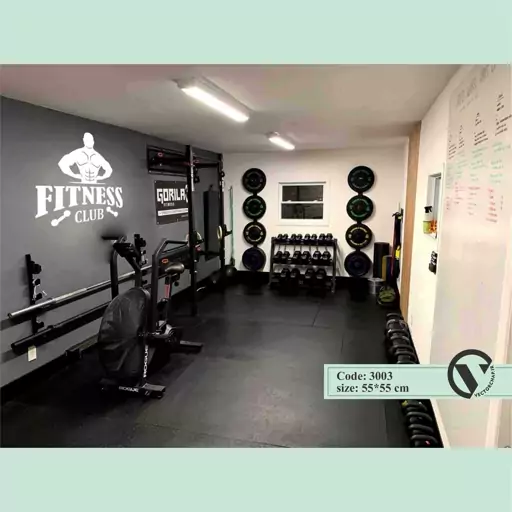 استیکر و برچسب دیواری سالن و باشگاه بدنسازی GYM Sticker  برچسب (پشت چسبدار، ضد آب) همراه با سلفون برای نصب