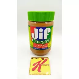 کره بادام زمینی رژیمی جیف حاوی امگا 3 (454 گرم) jif

