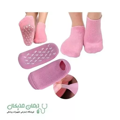 جوراب پاپوش طبی مراقبت و ضد ترک پا Spa Gel Socks