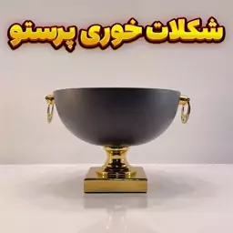 شکلات خوری وزرا مدل پرستو مشکی طلایی-آبکاری فورتیک -رنگ استاتیک