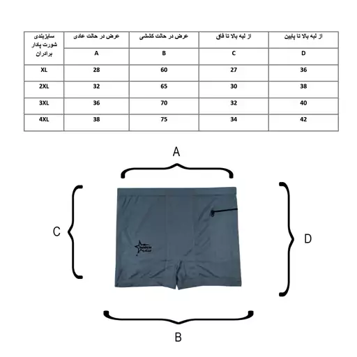 شورت پادار مردانه مدل مسافرتی کد AZK-1473 مجموعه 3 عددی