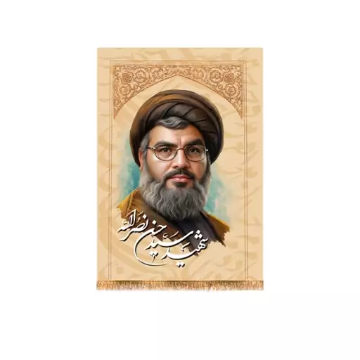 پرچم تابلویی شهید سید حسن نصرالله  کد  14227 سایز 35*50