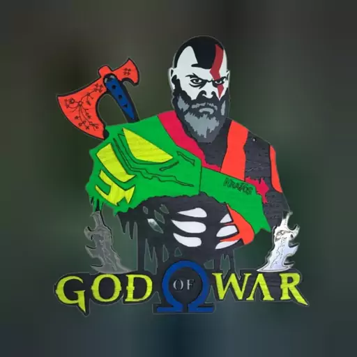 تابلو بلک لایت طرح خدای جنگ/God of war