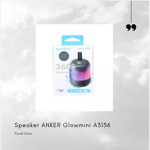 اسپیکر بلوتوثی ANKER مدل Glowmini A3136 با گارانتی 18 ماهه