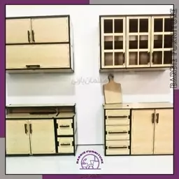 کابینت آشپزخانه عروسک ، مینی آشپزخونه مینیاتوری 