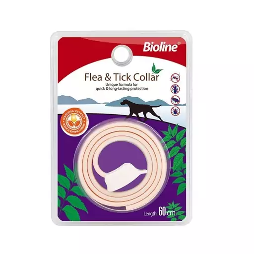 قلاده ضد کک و کنه سگ پرتقالی بایولاین  Flea and Tick collar for dog Orange flavour