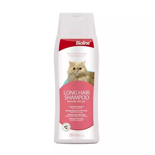 شامپو گربه مو بلند بایولاین Long Hair cat shampoo 