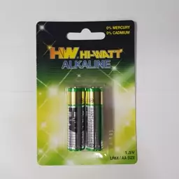 باتری قلمی آلکالاین مدل HI-WATT بسته 2 عددی