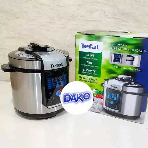 زودپز برقی پلوپز آرام پز چندکاره تفال Tefal اصلی دیگ تفلون 6 لیتری ارسال رایگان