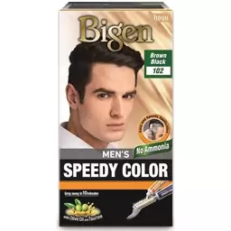 کیت رنگ موی بدون آمونیاک آقایان بیگن Bigen Men Speedy شماره 102 مشکی متمایل به قهوه ای