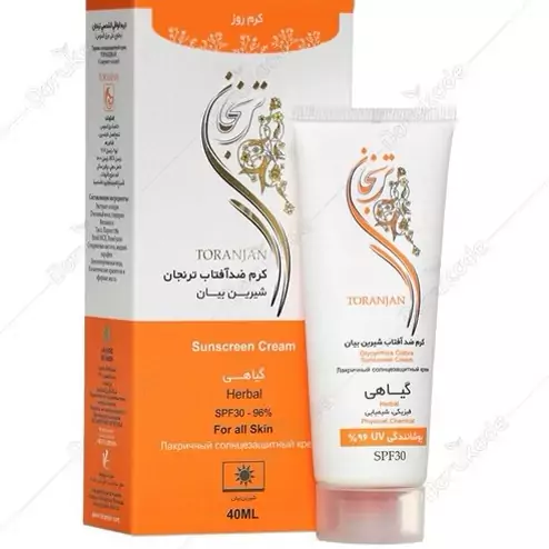 کرم ضد آفتاب گیاهی ترنجان(غنی شده با شیرین بیان) spf30