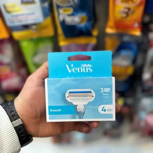 تیغ یدک ژیلت ونوس3 لبه 4 تایی Gillette Venus Smooth